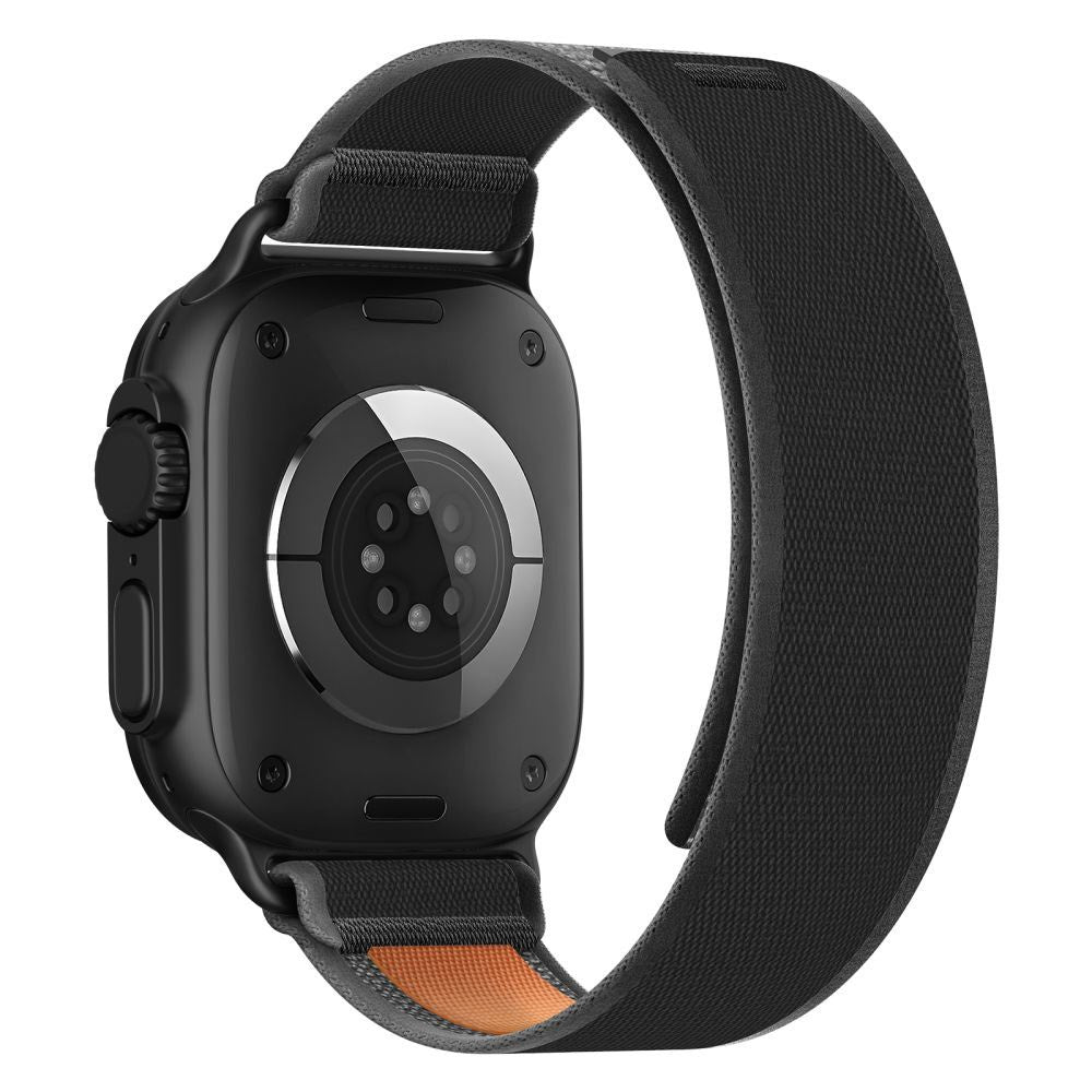 Apple Watch (44/SE/45/46/49mm) Tech-Protect Nylon Elite Rem - Sort / Orange