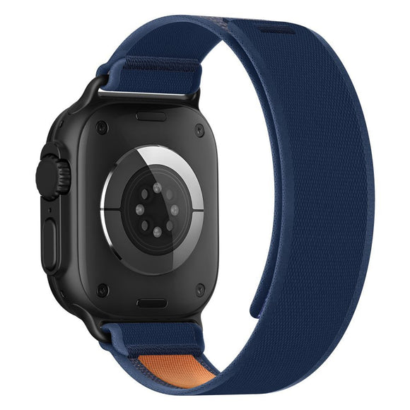 Apple Watch (44/SE/45/46/49mm) Tech-Protect Nylon Elite Rem - Blå / Orange