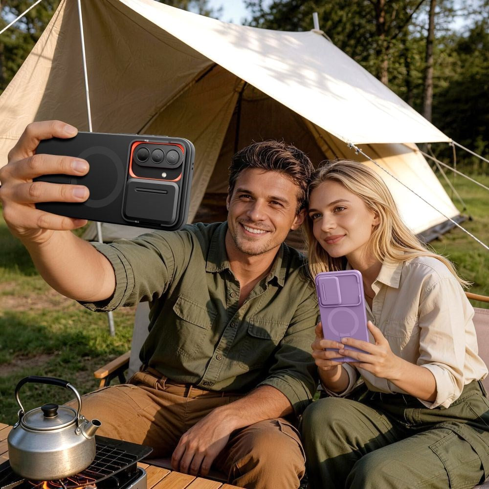Samsung Galaxy A57 Tech-Protect Kevlar Aura Hybrid Cover - MagSafe Kompatibel - Sort