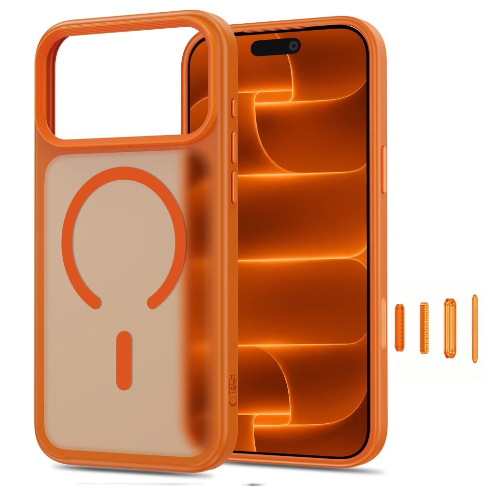 iPhone 18 Pro Max / 17 Pro Max Tech-Protect MagMat Cover - MagSafe Kompatibel - Mat Orange