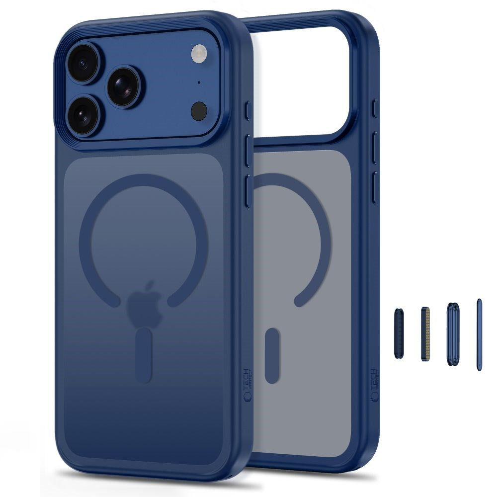 iPhone 18 Pro / 17 Pro Tech-Protect MagMat Cover - MagSafe Kompatibel - Mat Mørkeblå