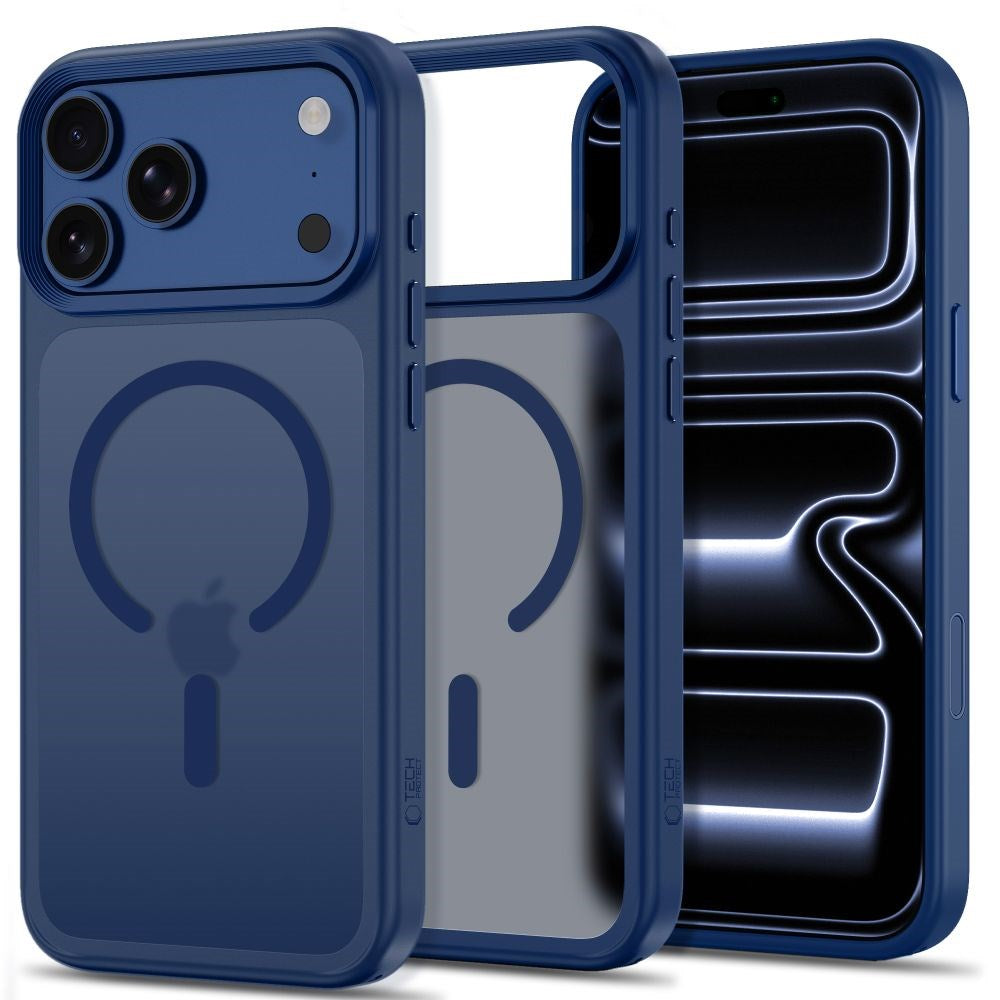 iPhone 18 Pro Max / 17 Pro Max Tech-Protect MagMat Cover - MagSafe Kompatibel - Mat Mørkeblå