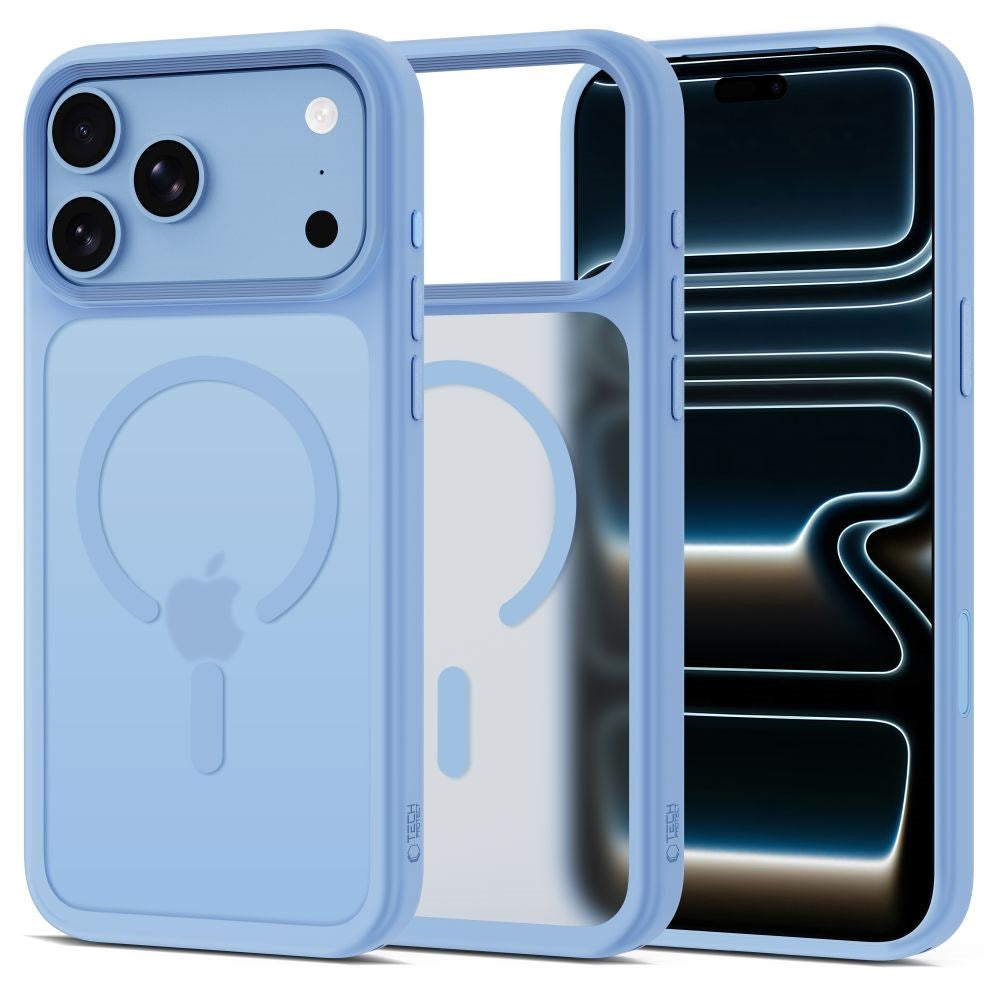 iPhone 18 Pro Max / 17 Pro Max Tech-Protect MagMat Cover - MagSafe Kompatibel - Mat Lyseblå