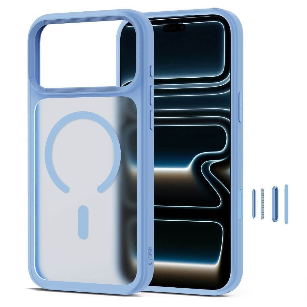 iPhone 18 Pro / 17 Pro Tech-Protect MagMat Cover - MagSafe Kompatibel - Mat Lyseblå