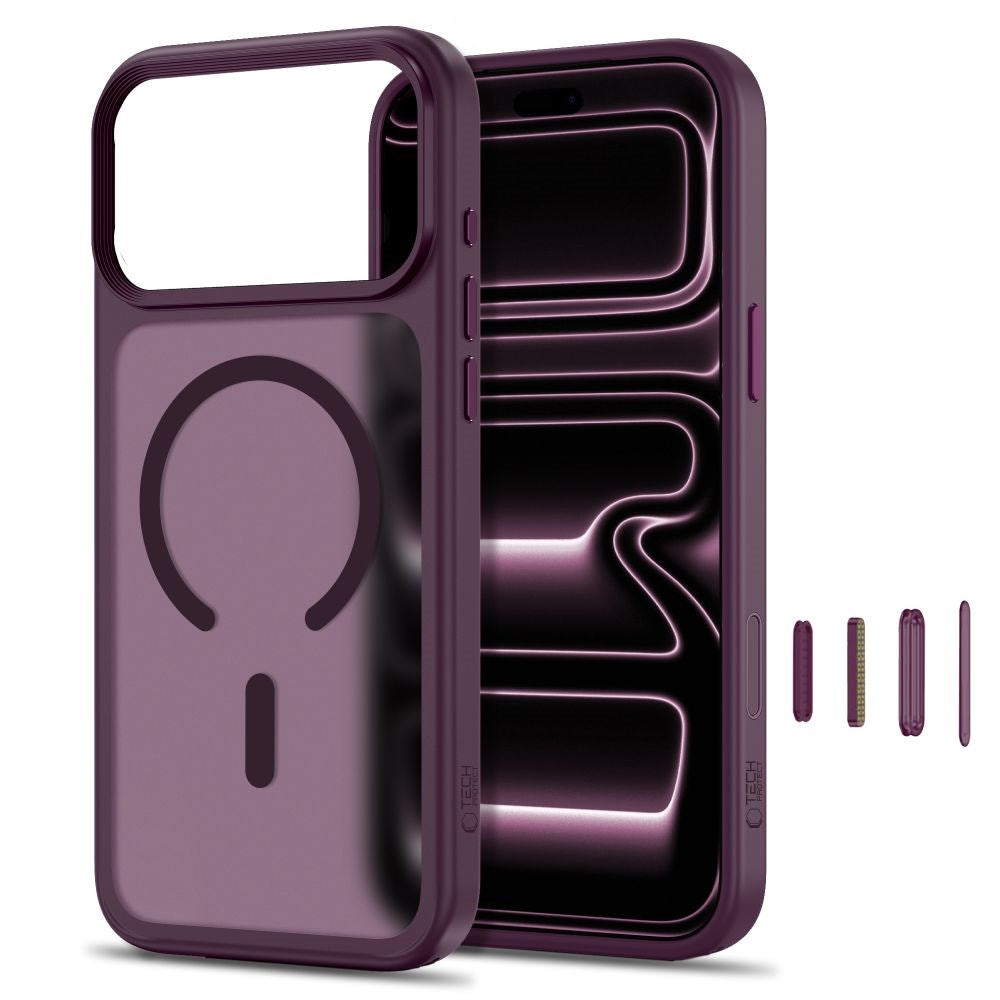 iPhone 18 Pro / 17 Pro Tech-Protect MagMat Cover - MagSafe Kompatibel - Mat Rød