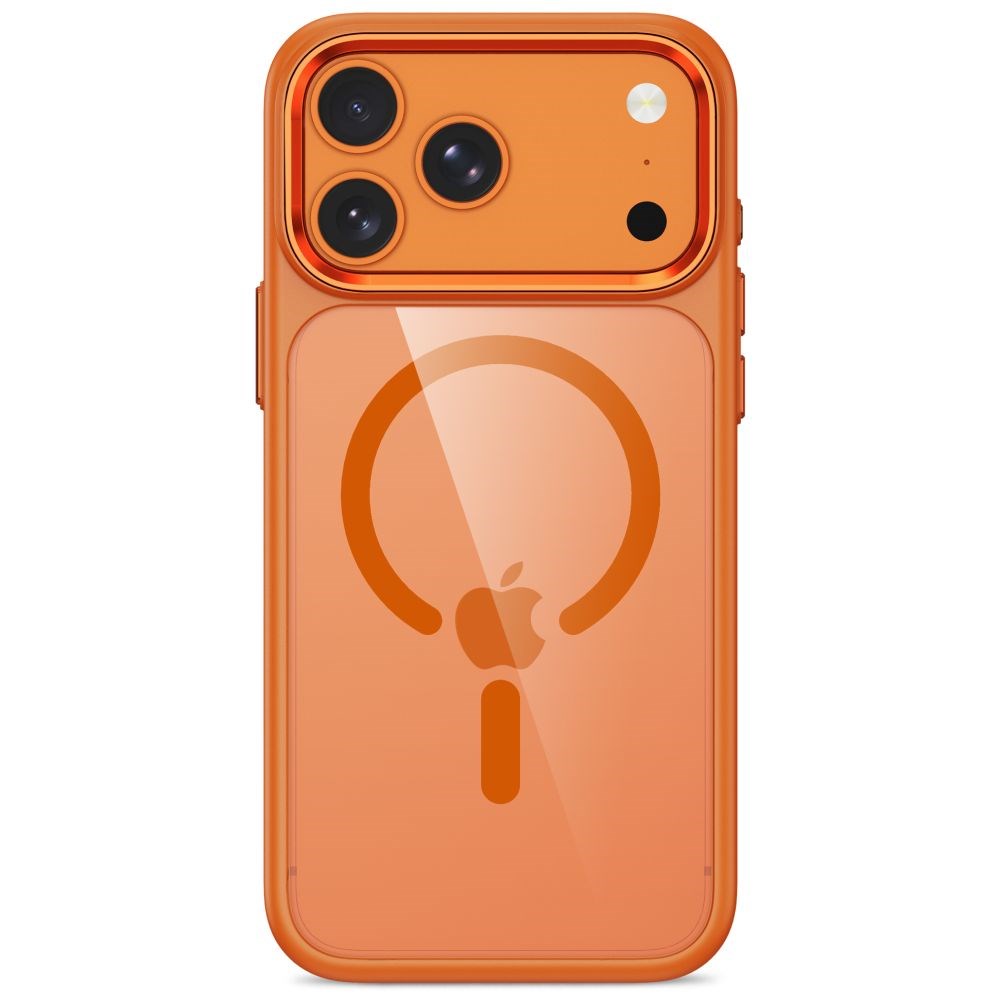 iPhone 18 Pro / 17 Pro Tech-Protect MagMat Cover - MagSafe Kompatibel - Gennemsigtig / Orange