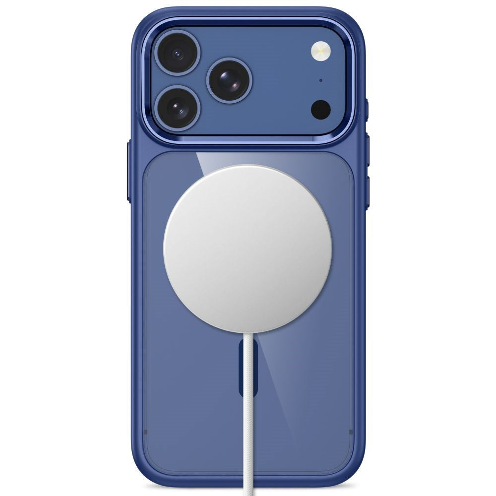 iPhone 18 Pro / 17 Pro Tech-Protect MagMat Cover - MagSafe Kompatibel - Gennemsigtig / Blå