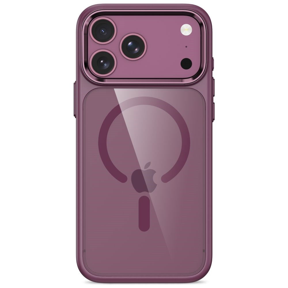 iPhone 18 Pro / 17 Pro Tech-Protect MagMat Cover - MagSafe Kompatibel - Gennemsigtig / Rød