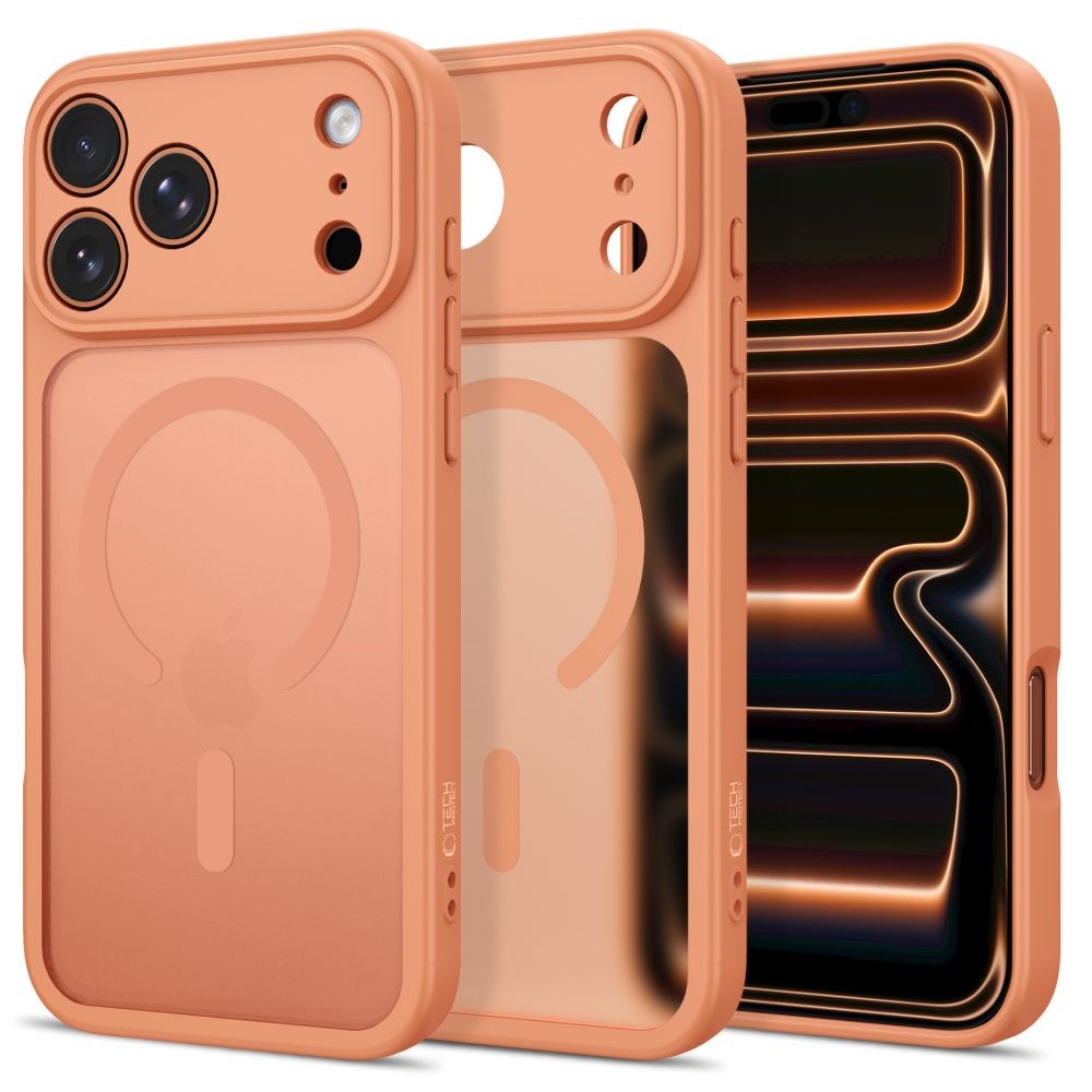 iPhone 17 Pro Max / 18 Pro Max Tech-Protect BasicMag Hybrid Cover - MagSafe Kompatibel - Mat Orange