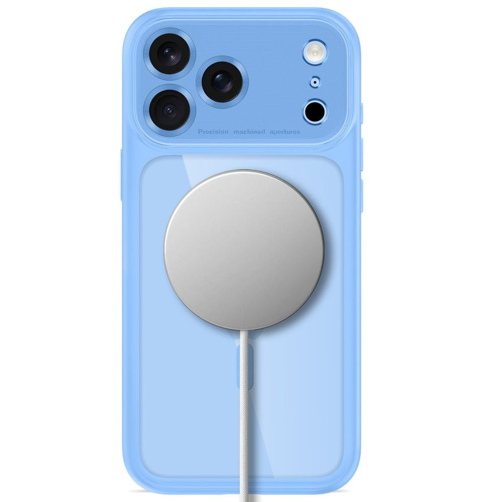 iPhone 18 Pro / 17 Pro Tech-Protect MagPeak Cover - MagSafe Kompatibel - Lyseblå / Gennemsigtig