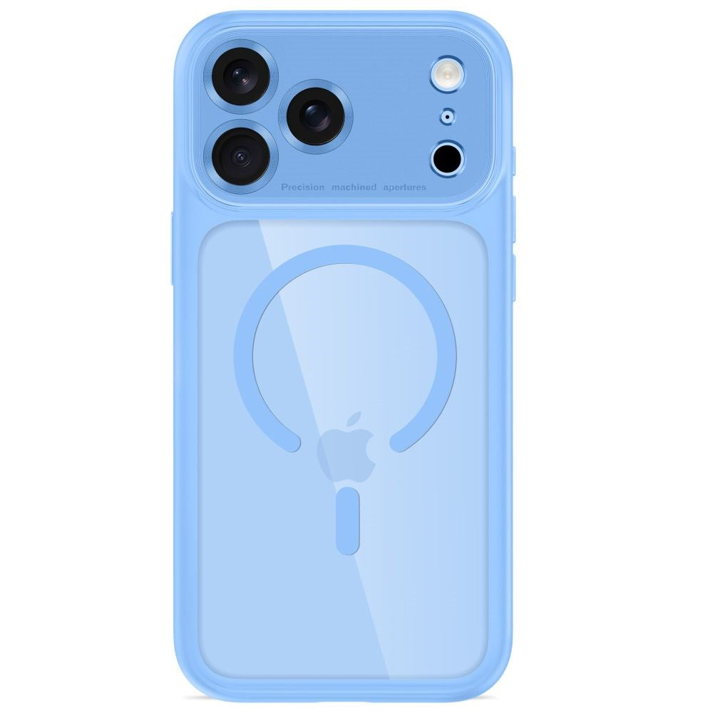 iPhone 18 Pro Max / 17 Pro Max Tech-Protect MagPeak Cover - MagSafe Kompatibel - Lyseblå / Gennemsigtig