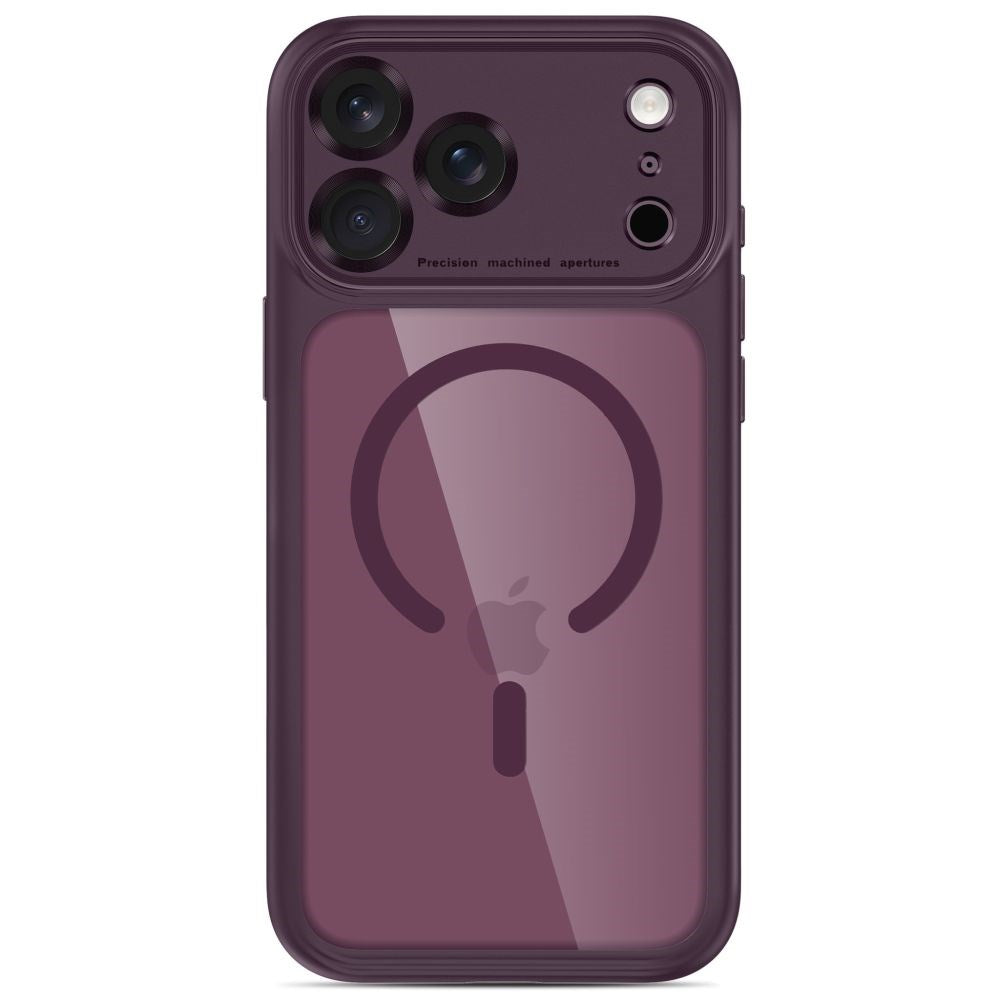 iPhone 18 Pro / 17 Pro Tech-Protect MagPeak Cover - MagSafe Kompatibel - Rød / Gennemsigtig