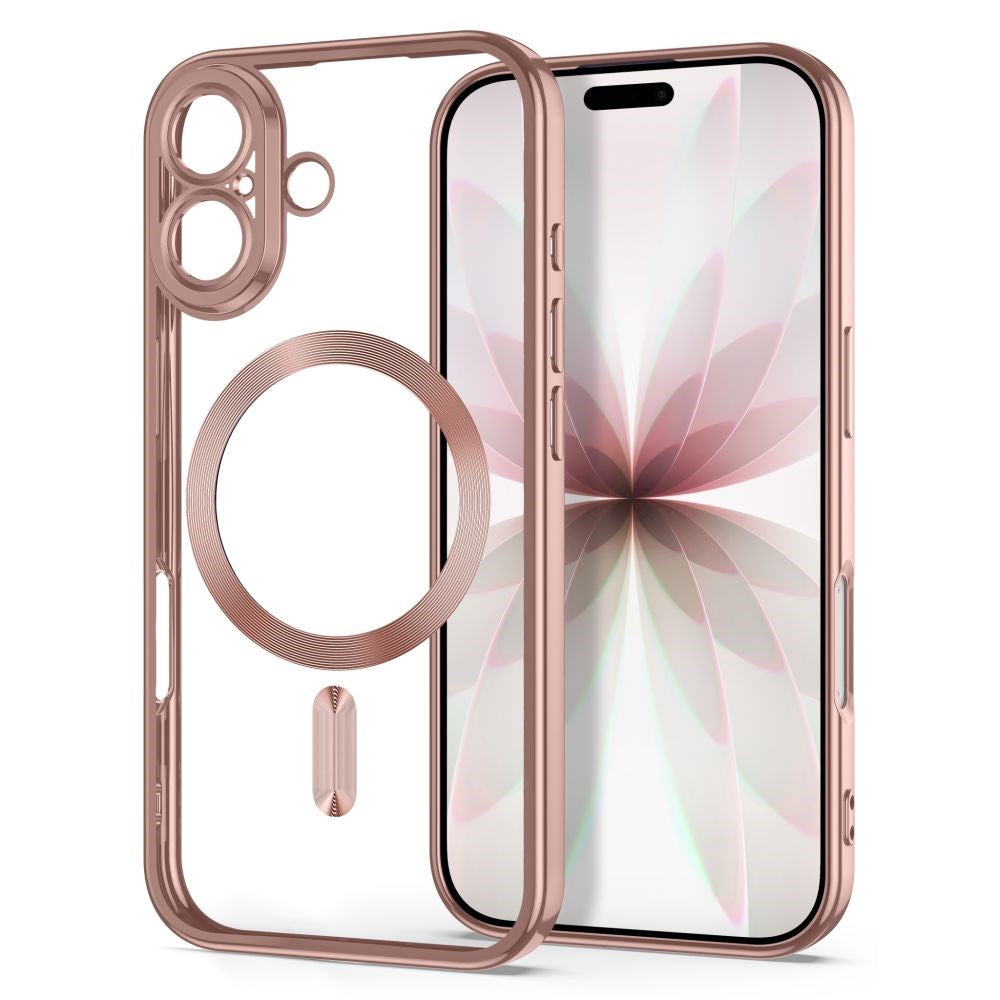 iPhone 17 Tech-Protect MagFlex Cover - MagSafe Kompatibel - Rose Gold / Gennemsigtig