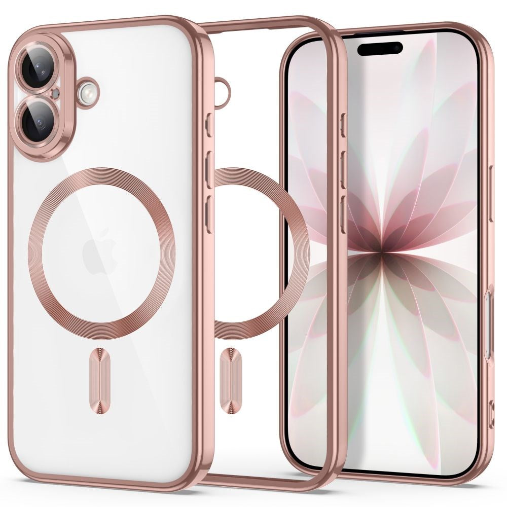 iPhone 17 Tech-Protect MagFlex Cover - MagSafe Kompatibel - Rose Gold / Gennemsigtig