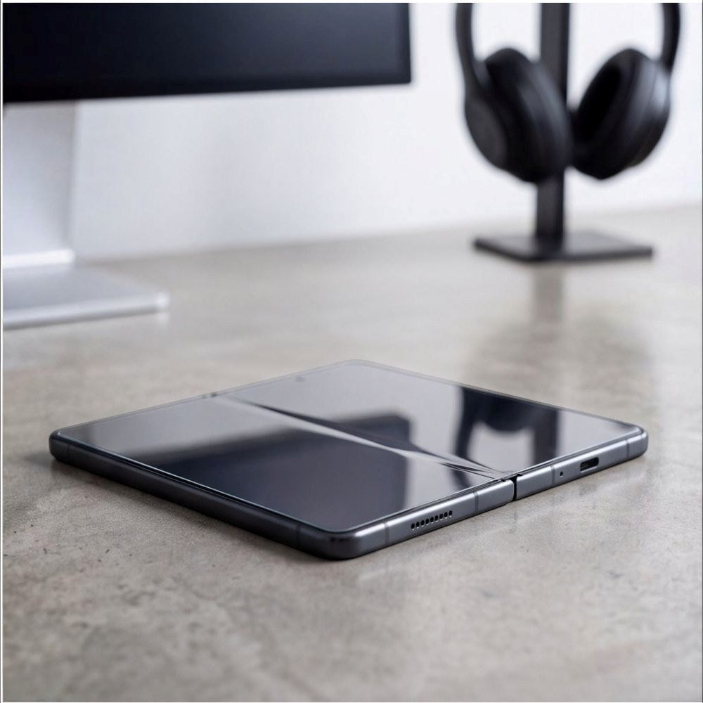 Samsung Galaxy Z Fold8 Tech-Protect Easy Set Foil & Glass Fit+ 4-i-1 Skærmbeskyttelsessæt - Forside- & Bagsideskærm - Gennemsigtig