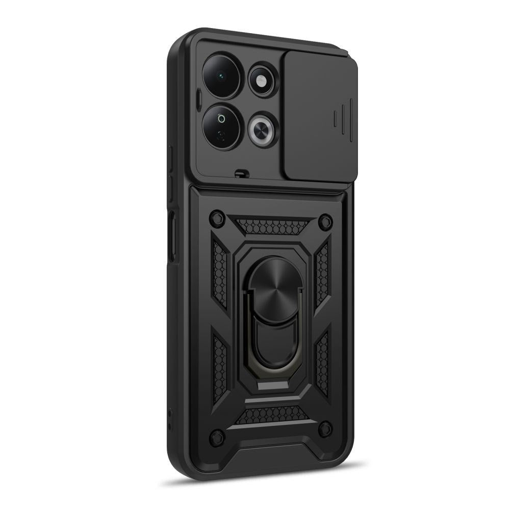 Xiaomi Redmi 17 (5G) / (4G) Tech-Protect Camshield Pro Cover m. Cam Slider & Ståfunktion - Sort
