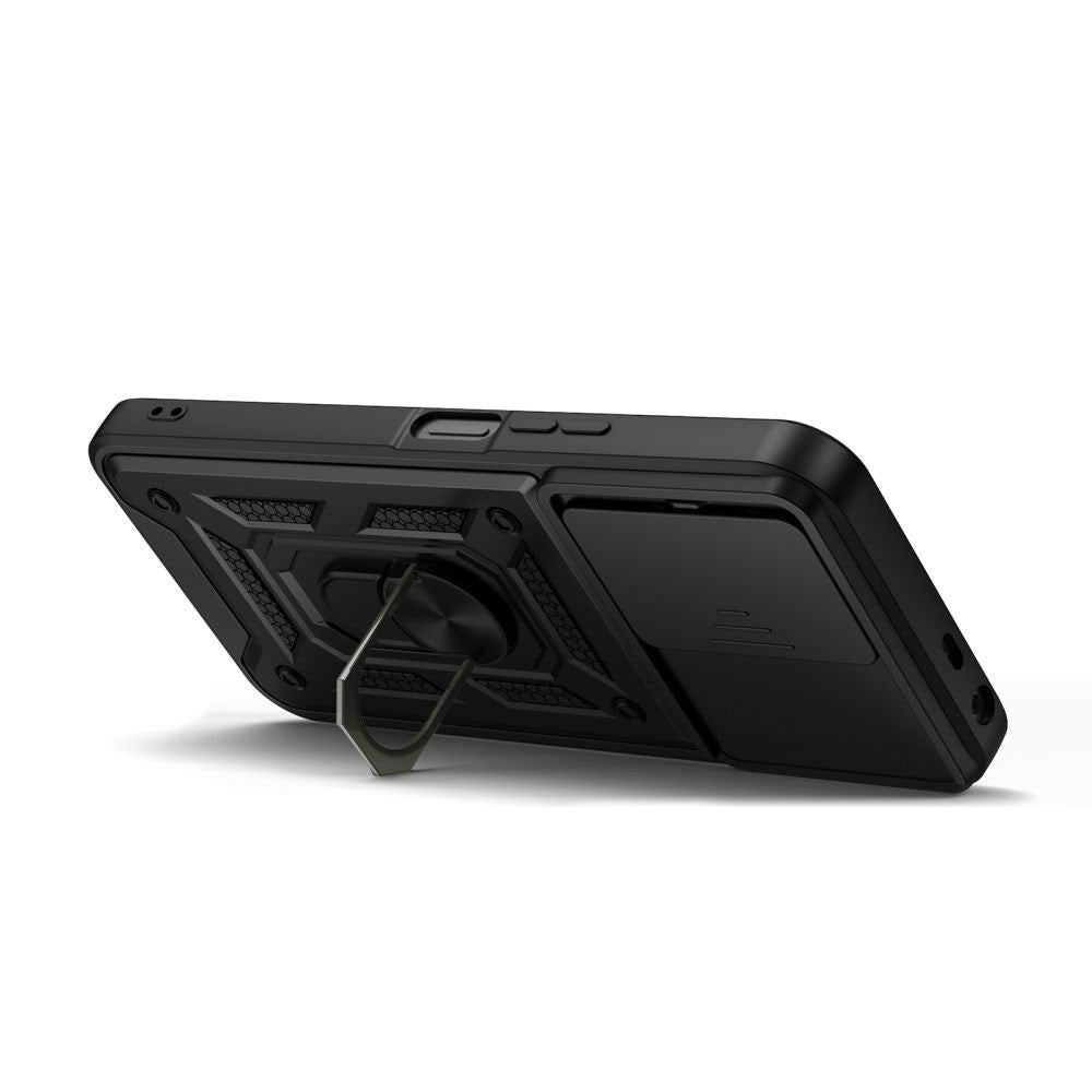 Xiaomi Redmi 17 (5G) / (4G) Tech-Protect Camshield Pro Cover m. Cam Slider & Ståfunktion - Sort