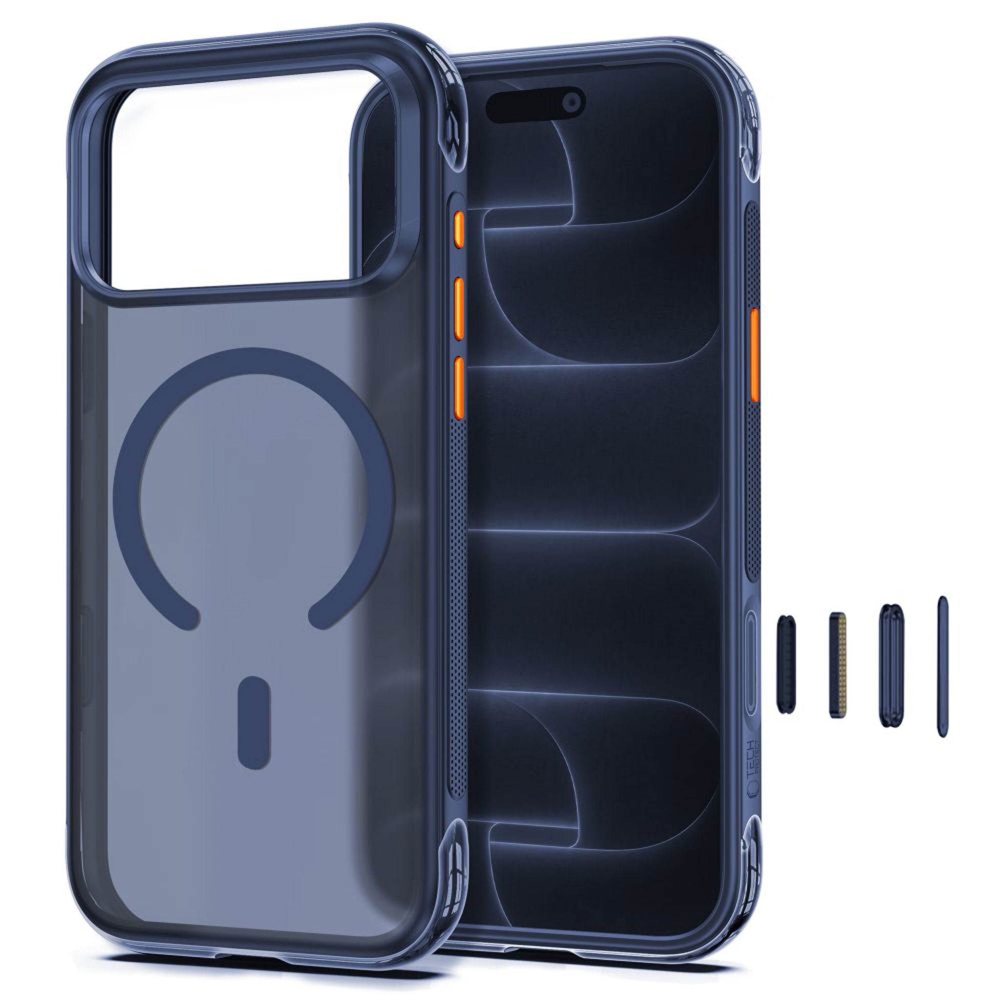 iPhone 18 Pro Max / 17 Pro Max Tech-Protect MagAir Cover - MagSafe Kompatibel - Mat Blå