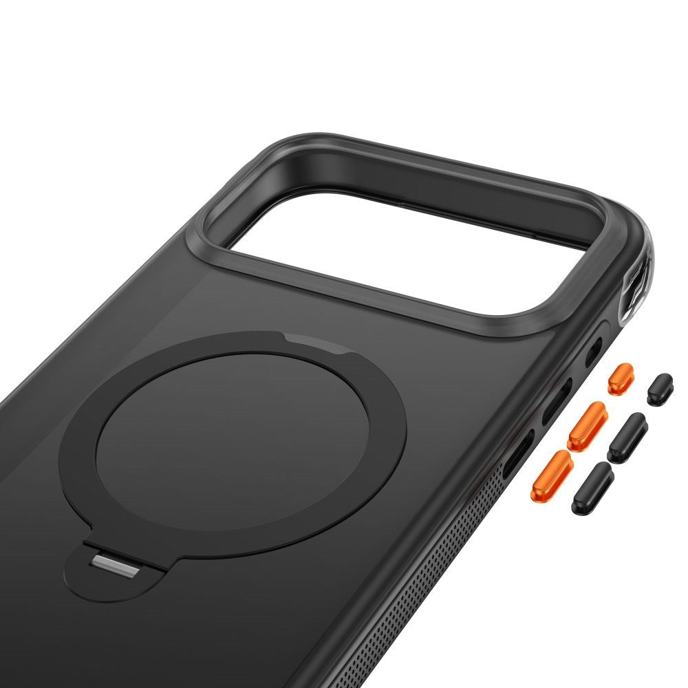 iPhone 18 Pro Max / 17 Pro Max Tech-Protect MagAir Stand Cover m. Kickstand - MagSafe Kompatibel - Mat Sort
