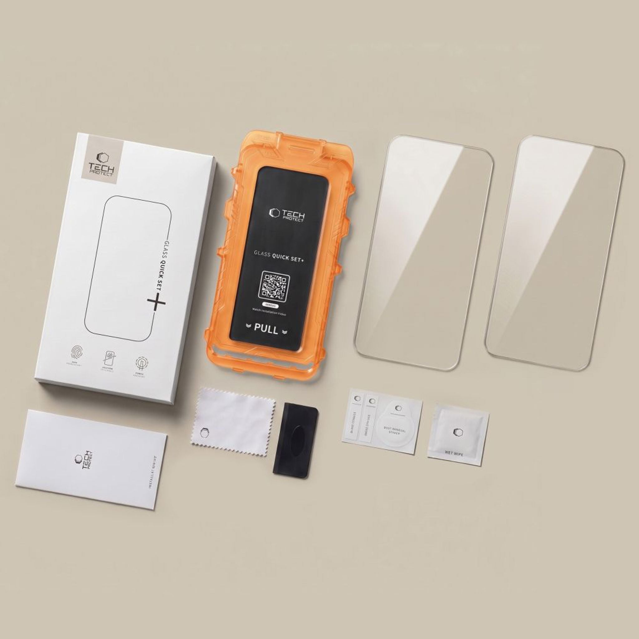 Samsung Galaxy S26 FE Tech-Protect Quick Set+ Beskyttelsesglas - 2 stk - Gennemsigtig