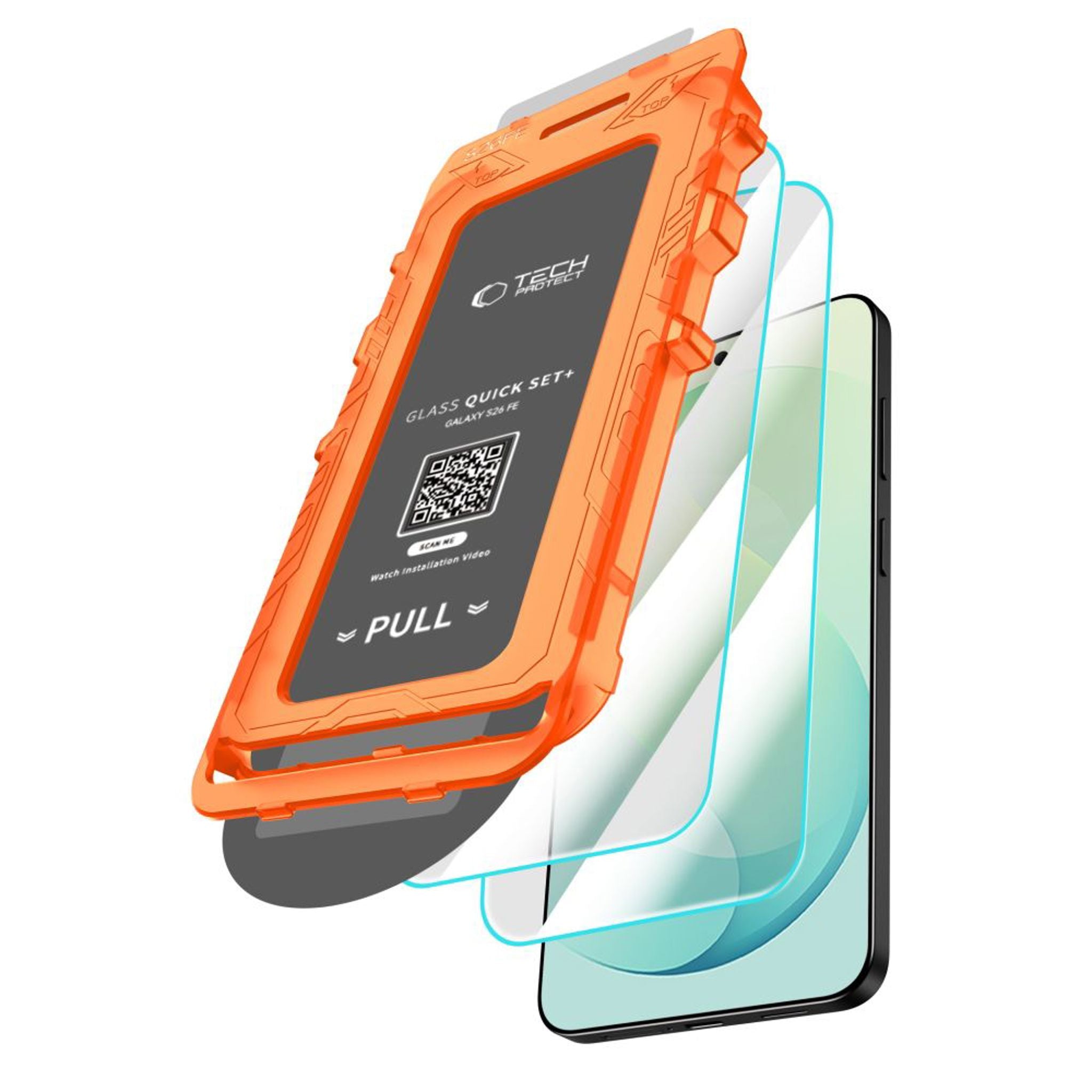 Samsung Galaxy S26 FE Tech-Protect Quick Set+ Beskyttelsesglas - 2 stk - Gennemsigtig