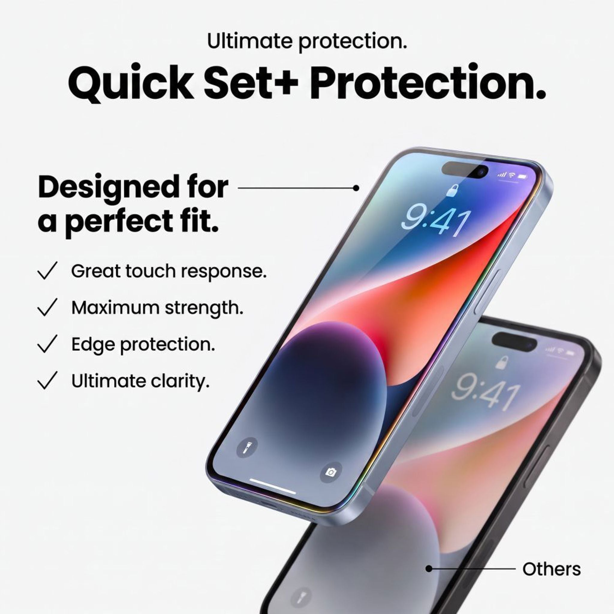Samsung Galaxy S26 FE Tech-Protect Quick Set+ Beskyttelsesglas - 2 stk - Gennemsigtig