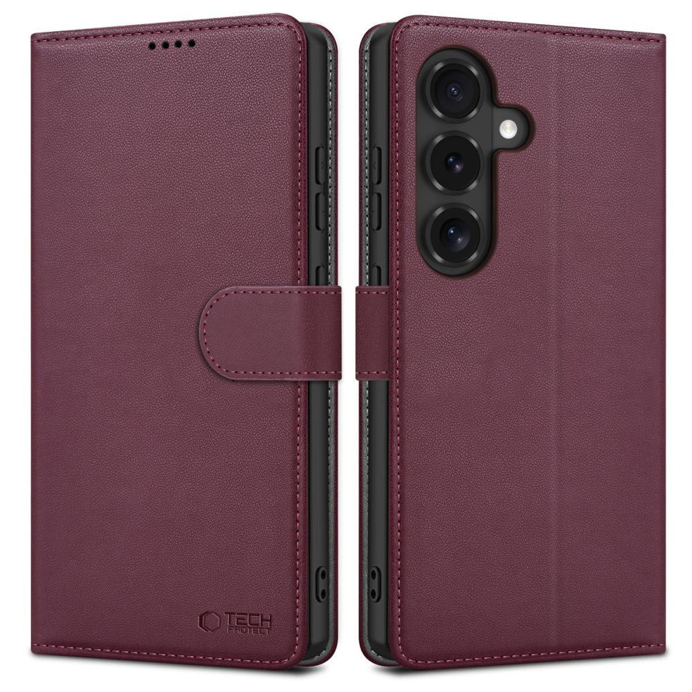 Samsung Galaxy S26 FE Tech-Protect Wallet Flip Cover m. Kortholder - Rød