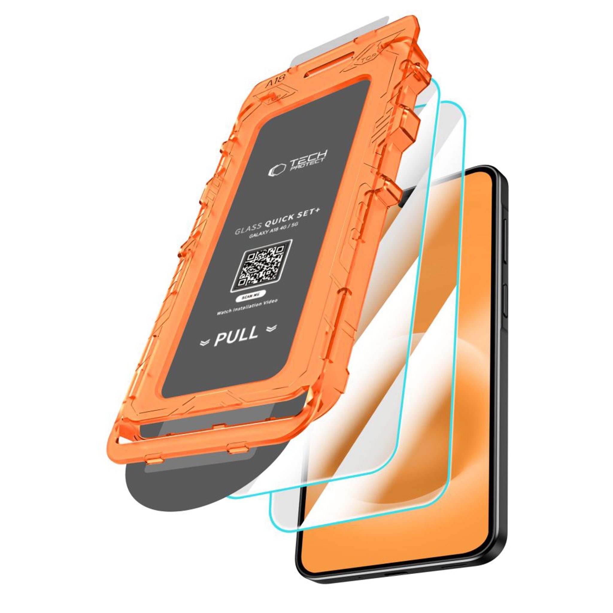 Samsung Galaxy A18 (4G / 5G) Tech-Protect Quick Set+ Beskyttelsesglas - 2 stk - Gennemsigtig