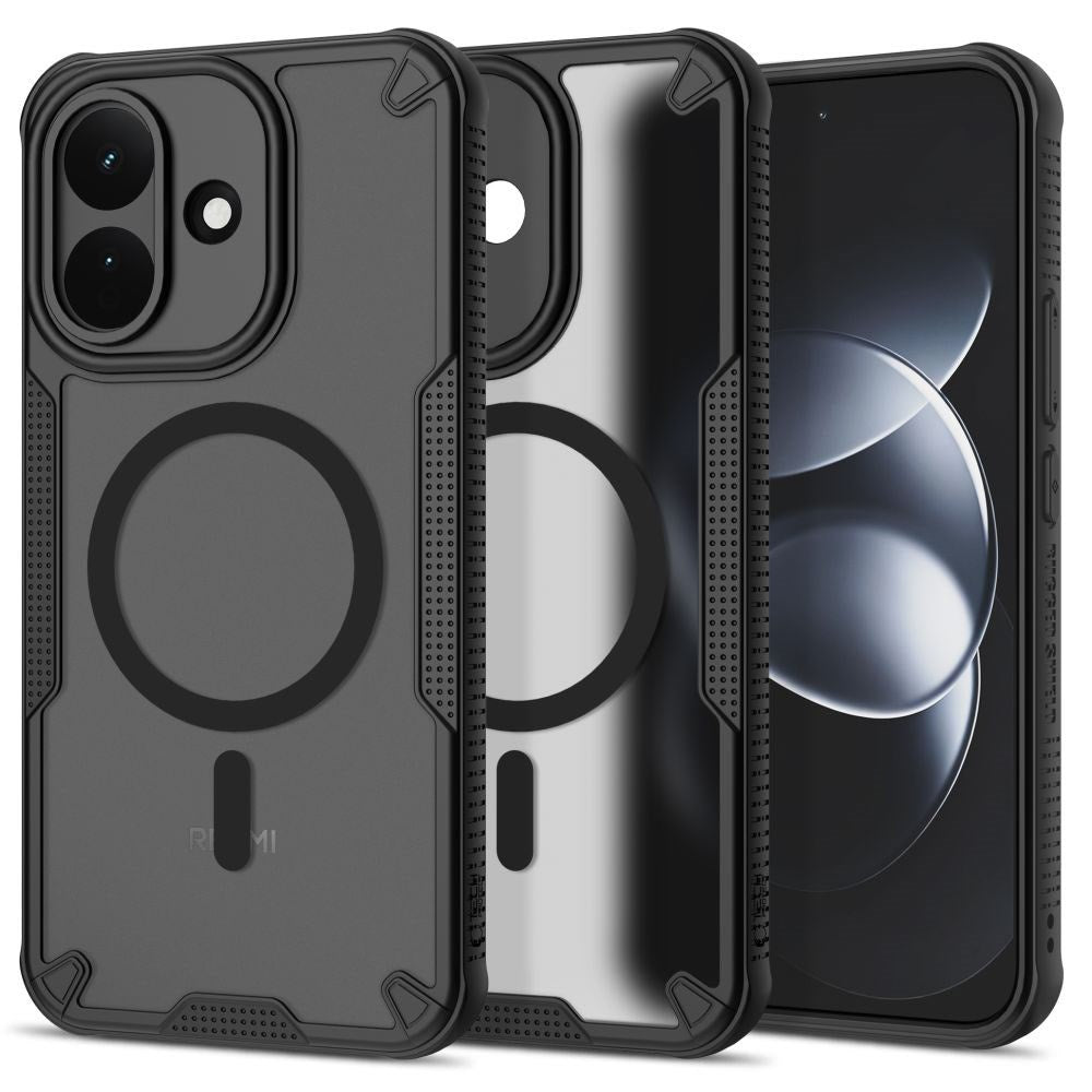 Xiaomi Redmi Note 17 Pro (5G) Tech-Protect Rugged Shield Cover - MagSafe Kompatibel - Mat Sort