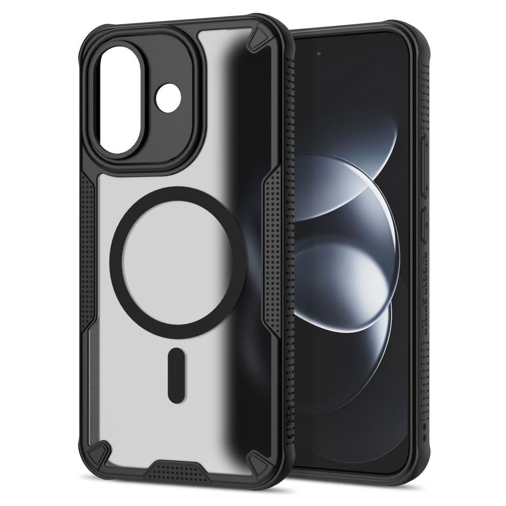 Xiaomi Redmi Note 17 Pro (5G) Tech-Protect Rugged Shield Cover - MagSafe Kompatibel - Mat Sort