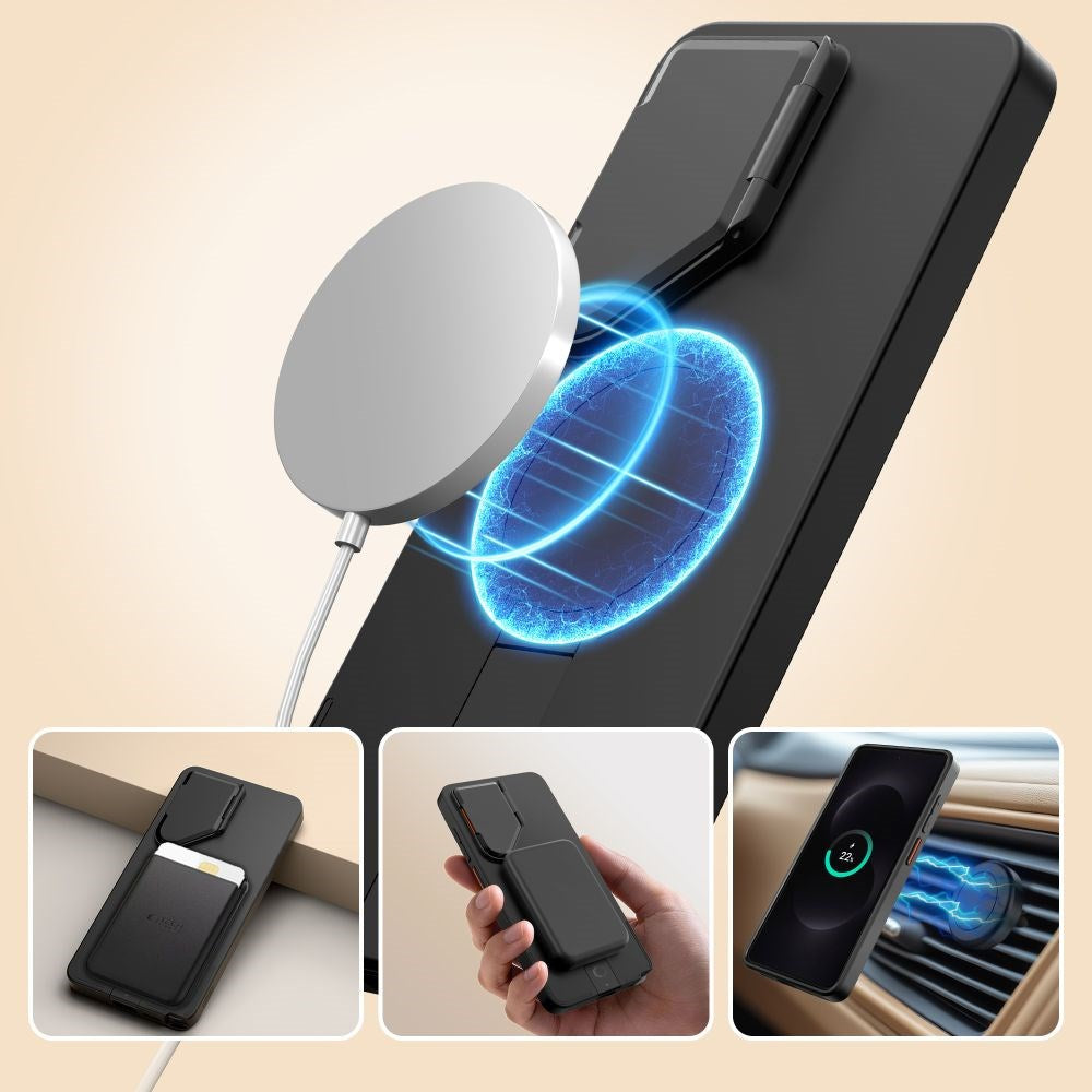 Samsung Galaxy S26 Ultra Tech-Protect Kevlar Aura Hybrid Cover - MagSafe Kompatibel - Sort