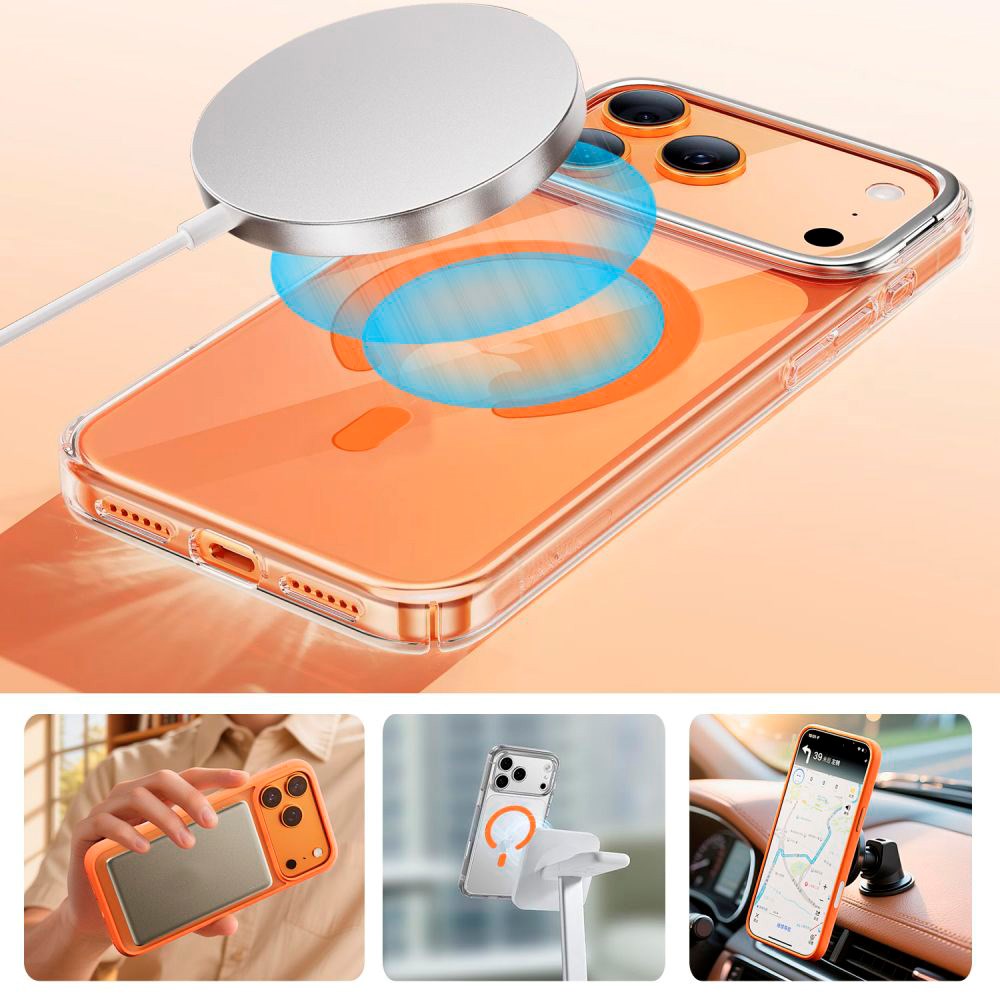 Tech-Protect Magnetisk MagSafe Ring m. Installationsramme - Orange