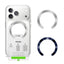 Tech-Protect MagSafe Kompatibel Magnetisk Ring m. Installationsramme - 2 stk - Sølv / Blå
