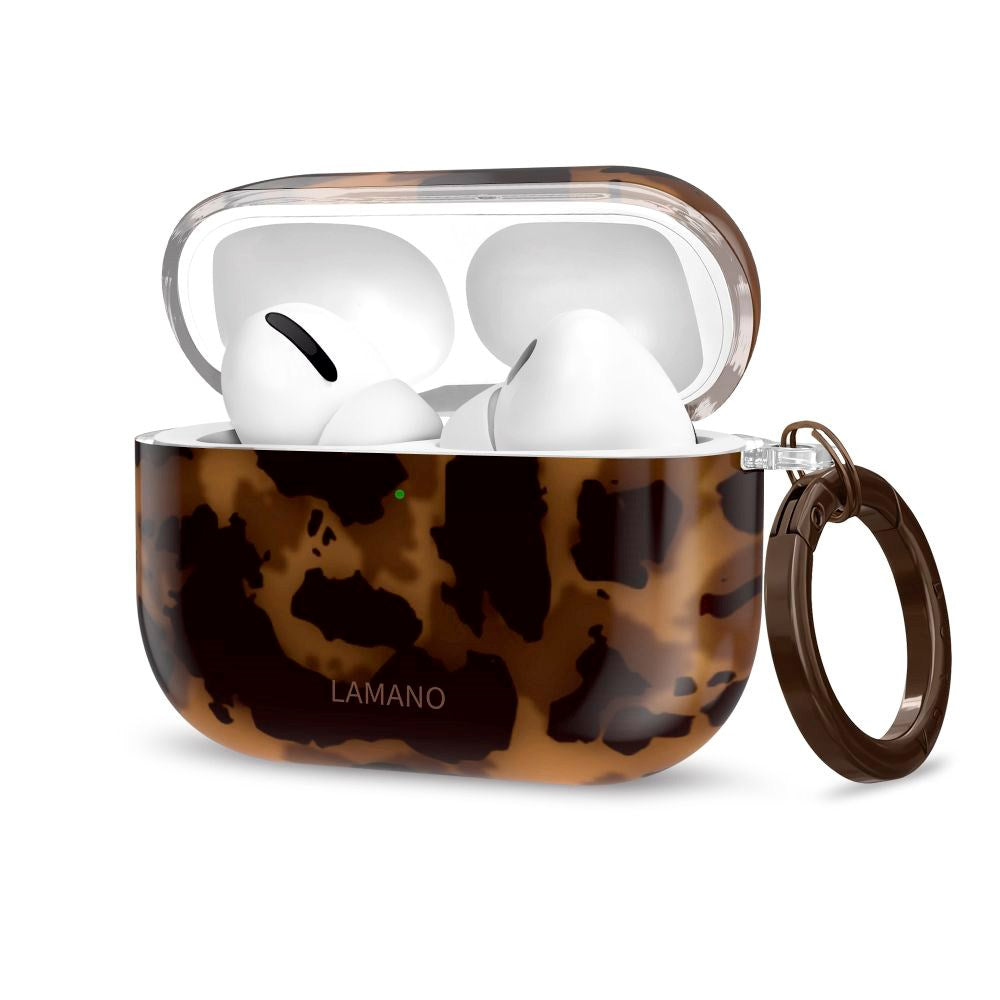 Apple AirPods Pro (1. & 2. gen.) Tech-Protect Lamano Cover m. Nøglering - Panther