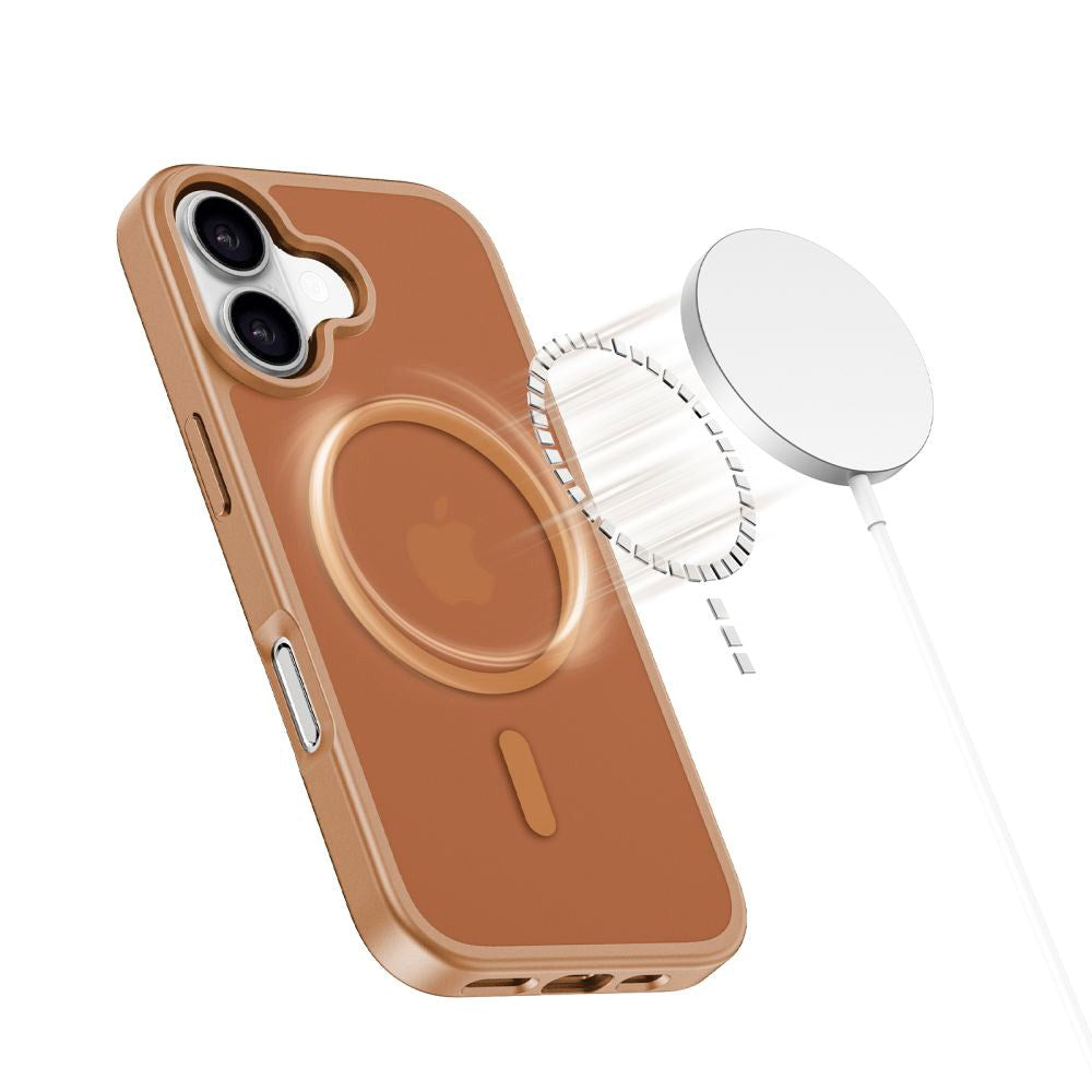 iPhone 17 Tech-Protect BasicMag Hybrid Cover - MagSafe Kompatibel - Mat Brun