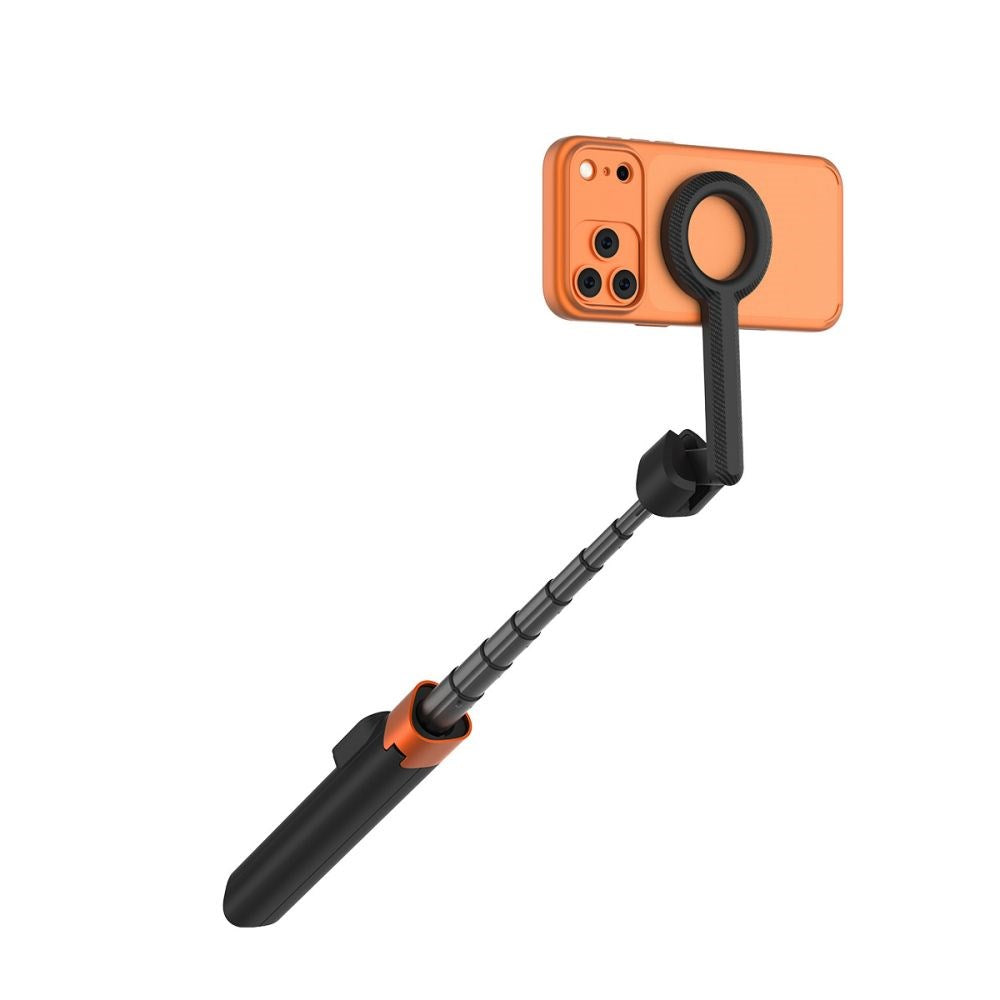 Tech-Protect L10S Bluetooth Tripod Selfie Stick - MagSafe Kompatibel - Sort / Orange