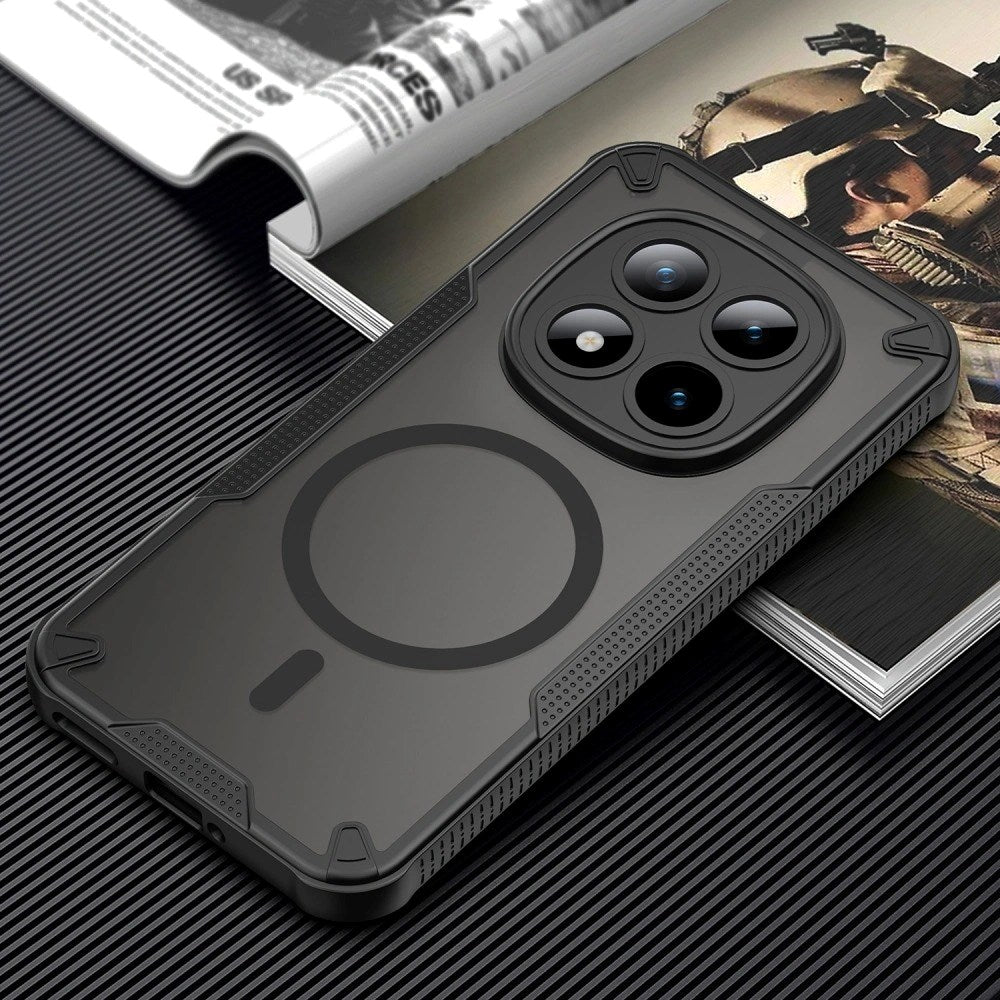 Xiaomi Redmi Note 15 Pro+ (Plus) Tech-Protect Rugged Shield Cover - MagSafe Kompatibel - Mat Sort