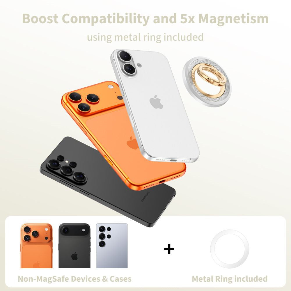 Tech-Protect Lamano Magnetisk Mobil Ring - MagSafe Kompatibel - Sølv / Guld