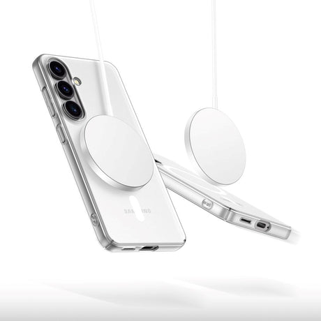 Samsung Galaxy S25 Tech-Protect MagSlim Cover - MagSafe Kompatibel - Mat Hvid