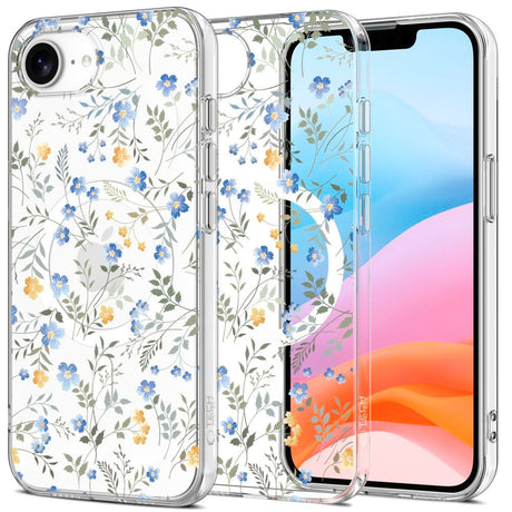 iPhone 17e / 16e Tech-Protect FlexAir Fleksibelt Plastik Cover - MagSafe Kompatibel - Blomst