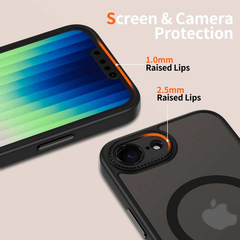 iPhone 17e / 16e Tech-Protect MagCam Cover - MagSafe Kompatibel - Mat Sort