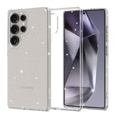 Samsung Galaxy S25 Ultra Tech-Protect Flexair Fleksibelt Plast Cover - Gennemsigtig / Glimmer