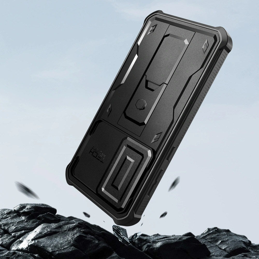 Samsung Galaxy A56 (5G) Tech-Protect Kevlar Pro Hårdt Plastik Cover m. Skærmbeskyttelse & Kickstand - Sort