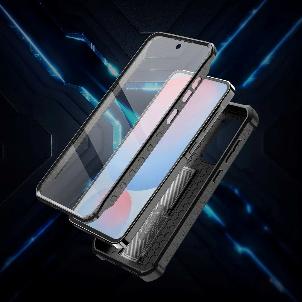 Samsung Galaxy A56 (5G) Tech-Protect Kevlar Pro Hårdt Plastik Cover m. Skærmbeskyttelse & Kickstand - Sort