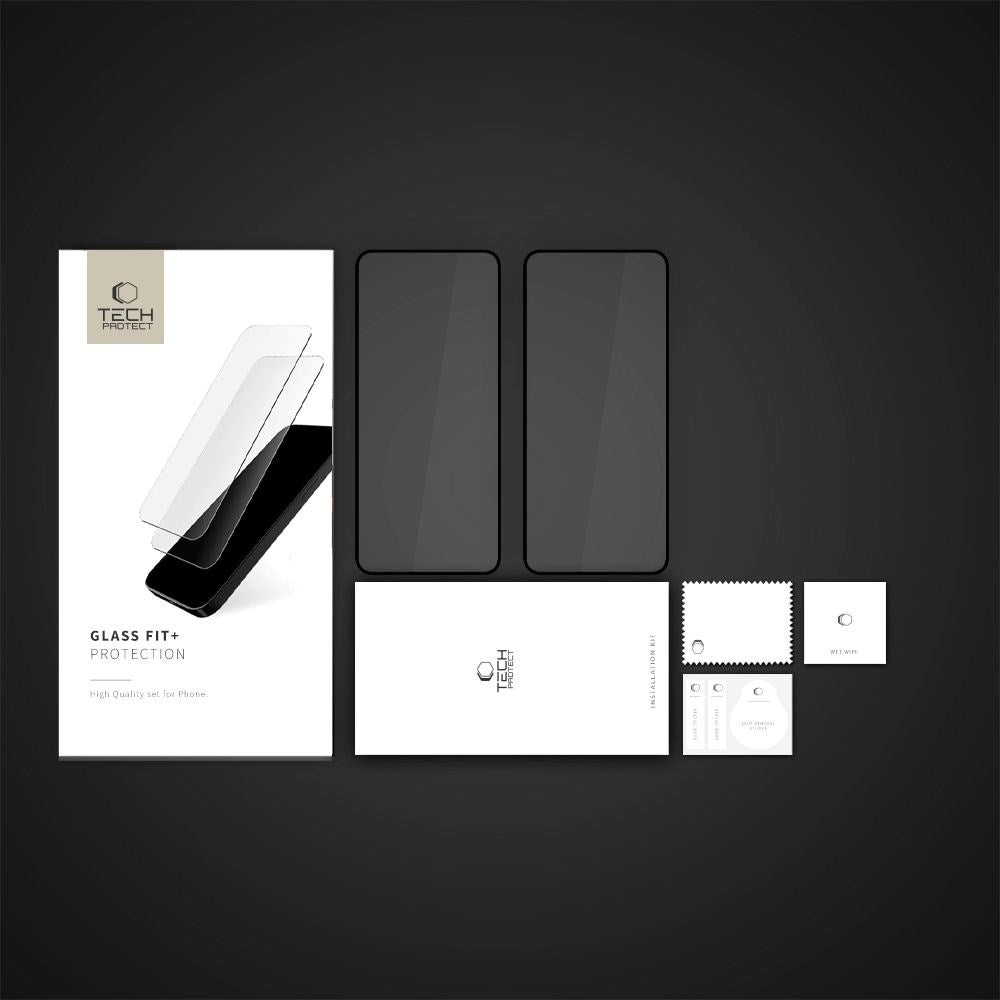 Xiaomi Redmi Note 14 (4G) / (5G) Tech-Protect Glass Fit+ Skærmbeskyttelse - 2 Stk. - Gennemsigtig