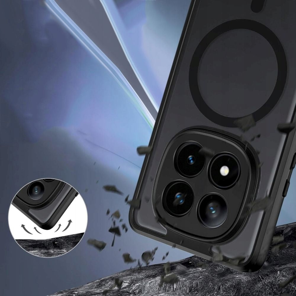 Xiaomi Redmi Note 14 Pro (5G) Tech-Protect MagMat Plastik Cover - MagSafe Kompatibel - Gennemsigtig / Sort