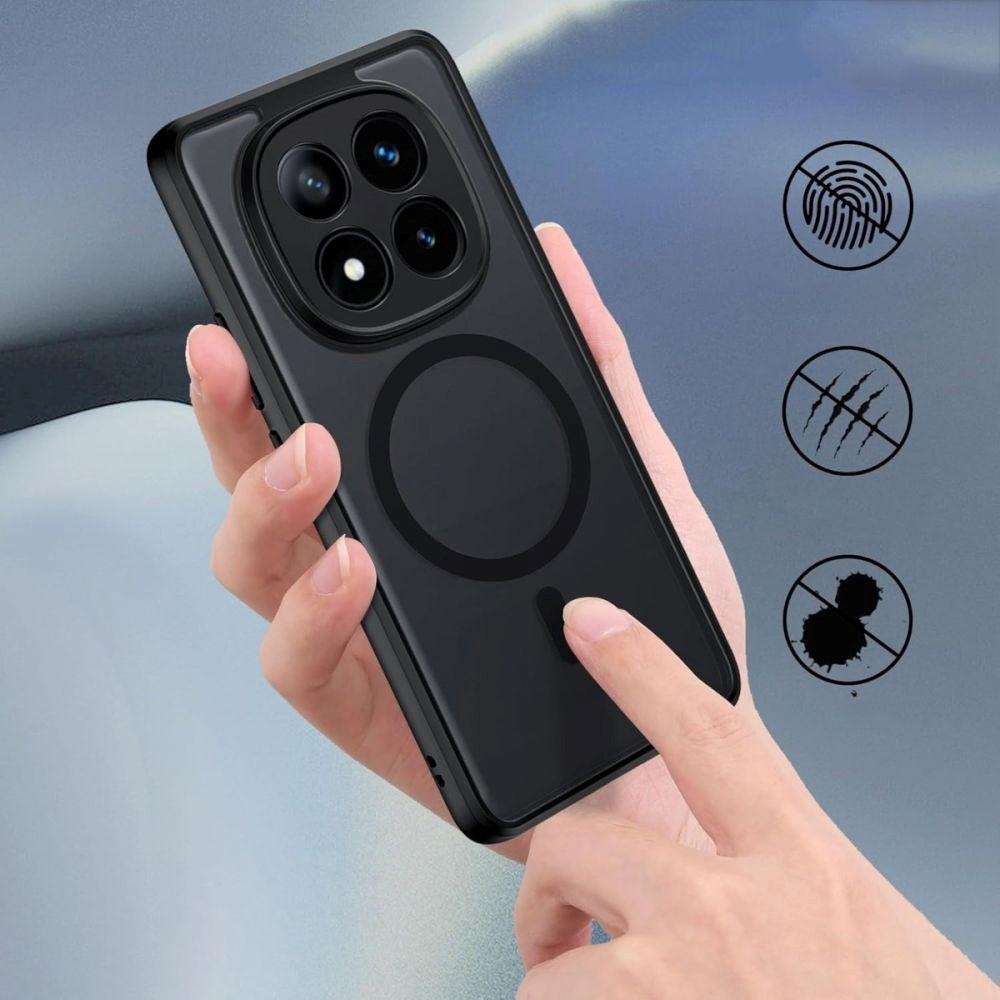 Xiaomi Redmi Note 14 Pro (5G) Tech-Protect MagMat Plastik Cover - MagSafe Kompatibel - Gennemsigtig / Sort
