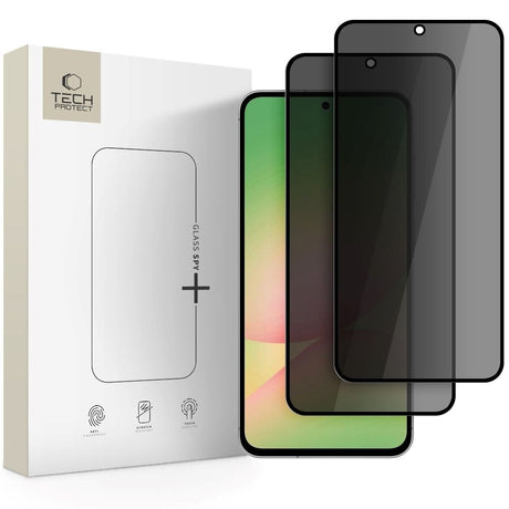 Samsung Galaxy A36 (5G) / A56 (5G) Tech-Protect Glass Spy+ Skærmbeskyttelse m. Privacy Funktion - 2 Stk. - Gennemsigtig