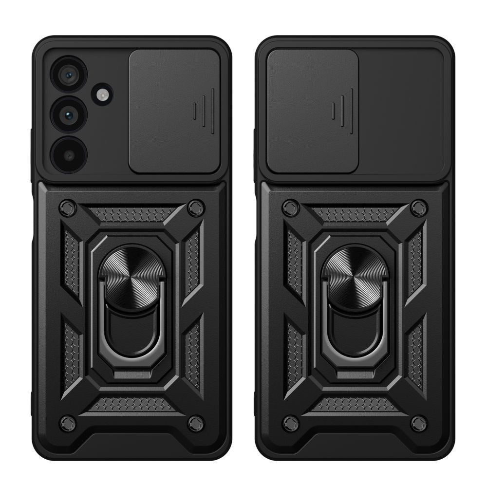 Samsung Galaxy A56 (5G) Tech-Protect Camshield m. Magnetisk Fingerring & Ståfunktion - Sort
