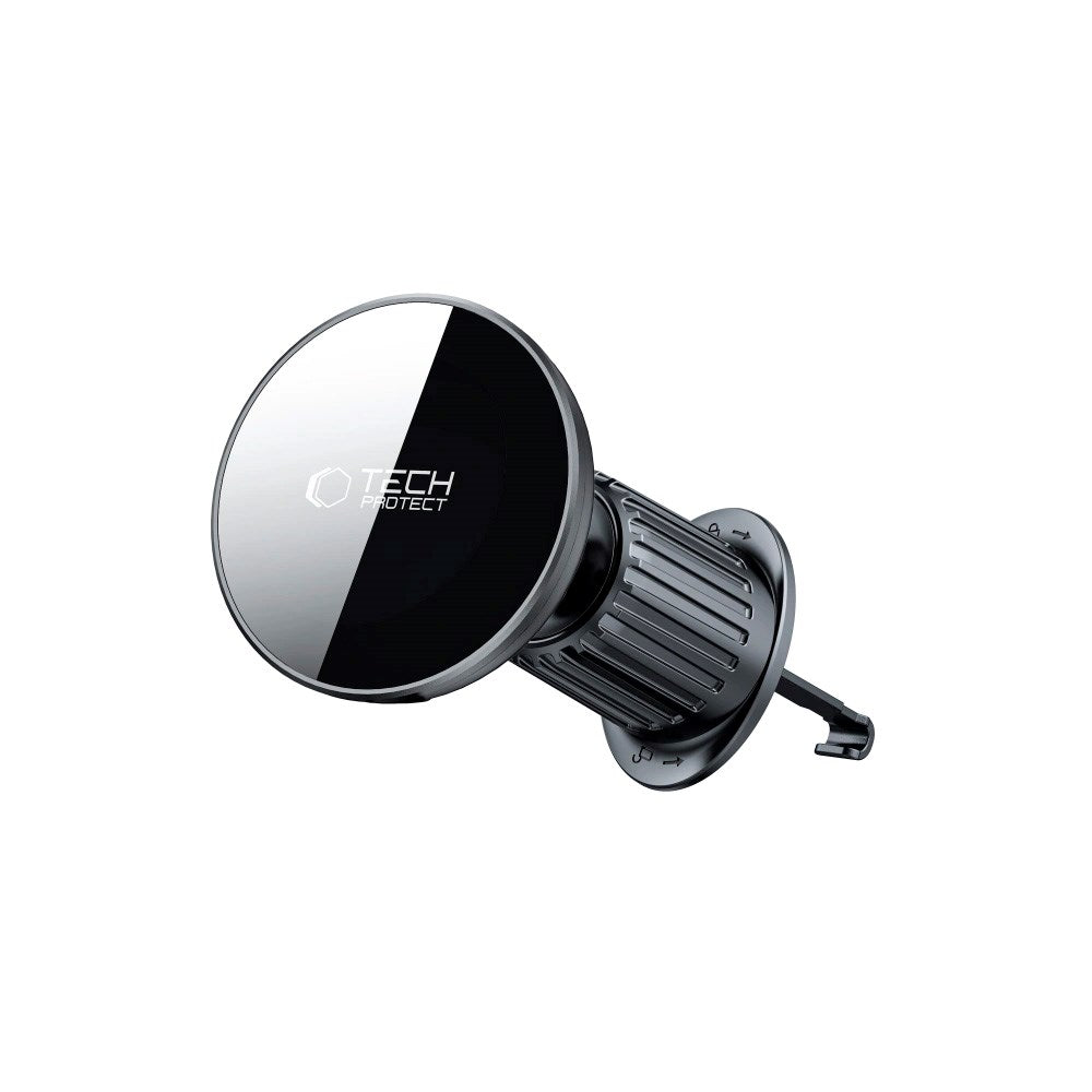 Tech-Protect 15W Magnetisk Trådløs Oplader til Bil - Dashboard & Ventilation - MagSafe Kompatibel - Sort